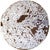Light Brown Round Cowhide Ottoman - 36 Inch