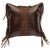 Milady Tawny Faux Leather Laced Pillow