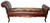 Hair on Hide and Tooled Leather Chaise Lounge