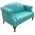 Nuevo Azul Contemporary Leather Settee