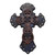 Ornate Distressed Blue & Metal Cross