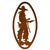 Pistol Cowboy Cameo Metal Wall Art