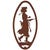 Pistol Cowgirl Cameo Metal Wall Art