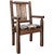 Ranchman's Captain's Chair with Woodland Upholstered Seat, Stain & Clear Lacquer Finish