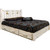 Ranchman's Platform Bed with Storage & Laser-Engraved Bronc Design - Cal King
