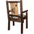 Ranchman's Woodland Upholstery Captain's Chair with Laser-Engraved Wolf Design