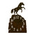 Rearing Horse Table Clock