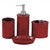 Savannah Crimson Ceramic Bath Set - 4 pcs