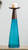 Reversible Candle Holder / Vase with Crackled Turquoise Glass and Candle - Large