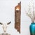 Rough Edge Wall Candle Holder with Candle - Left Facing