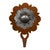 Round Old Silver Berry Concho Single Hook