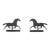 Running Horse Curtain Tie Backs Pair