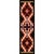 Rustic Cross Black Southwestern Rug - 2 x 8