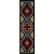 Rustic Cross Blue Southwestern Rug - 2 x 8