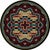 Rustic Cross Blue Southwestern Rug - 8 Ft. Round