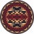 Rustic Cross Burnt Red Rug - 8 Ft. Round