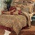San Angelo Comforter Set with Red Bedskirt- Full