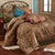 San Angelo Comforter Set with Leopard Bedskirt - Full