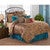 San Angelo Comforter Set with Teal Bedskirt - Twin