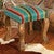 San Miguel Turquoise Stripe Ottoman