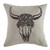 Sequin Floral Skull Pillow