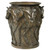 Seven Prancing Horses Vintage Gold Vase