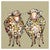 Sheepish Couple Taupe Canvas Art