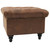 Sitara Leather Ottoman - Spice