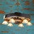 Small Wagon Wheel Chandelier with Downlights