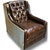 Frozen Earth Tallback Tufted Swivel Glider