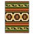 Southwest Geometric Green and Red Throw