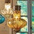 Southwestern Flower Glass Pendant Light - Large