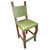 Spanish Heritage Chair with Diamond Tooled Leather - Green - Set of 4