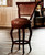 Spanish Heritage Swivel Barstool with Back - Brown