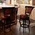 Spanish Heritage Swivel Barstool with Back - Brown