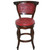 Spanish Heritage Swivel Barstool with Back - Red