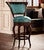 Spanish Heritage Swivel Barstool with Back - Teal