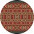 Star Eagle Terracotta Rug - 8 Ft. Round