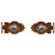 Sunburst Concho Rod Brackets - Set of 2