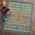 Tempest Turquoise & Gray Rug - 5 x 8