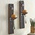 Tequila Stave Candle Holders with Teardrops and Candles - Set of 2