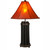Tequila Stave Table Lamp with Orange Rawhide Shade