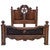 Texas Star Cowhide Bed - Queen