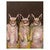 Three Pink Pigs Brown Wall Art