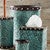 Tooled Turquoise Flowers Waste Basket