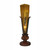 Triangle Rose Table Lamp with Crackled Amber Glass