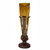 Triangle Rose Table Lamp with Crackled Amber Glass