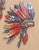 Tribal Headdress Metal Wall Art - Large