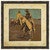 Trotting Around Framed Canvas