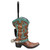 Turquoise Boot Toilet Brush Holder